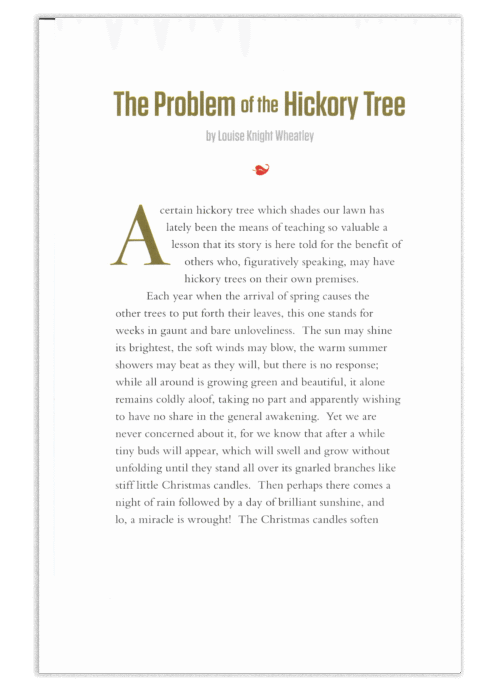 The Problem of the Hickory Tree by Louise Knight Wheatley
