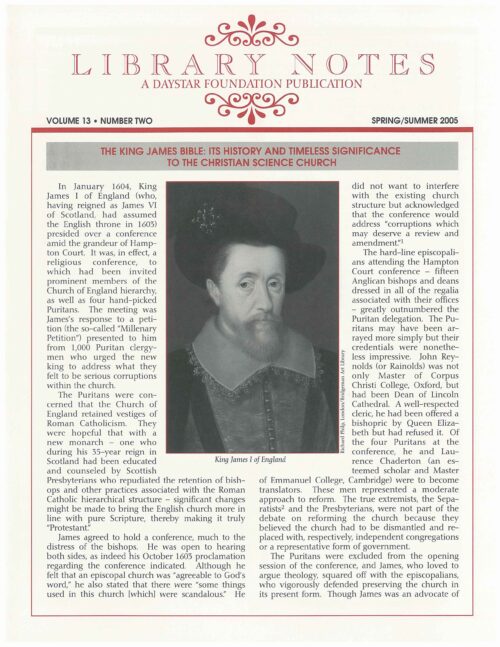 “The King James Bible: Its History and Timeless Significance to the Christian Science Church”