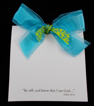 "Be still, and know that I am God..." notepad