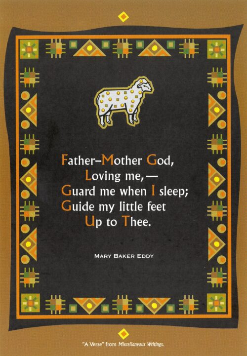 Frameable poem: Mrs. Eddy’s gift in verse “To the Little Children”