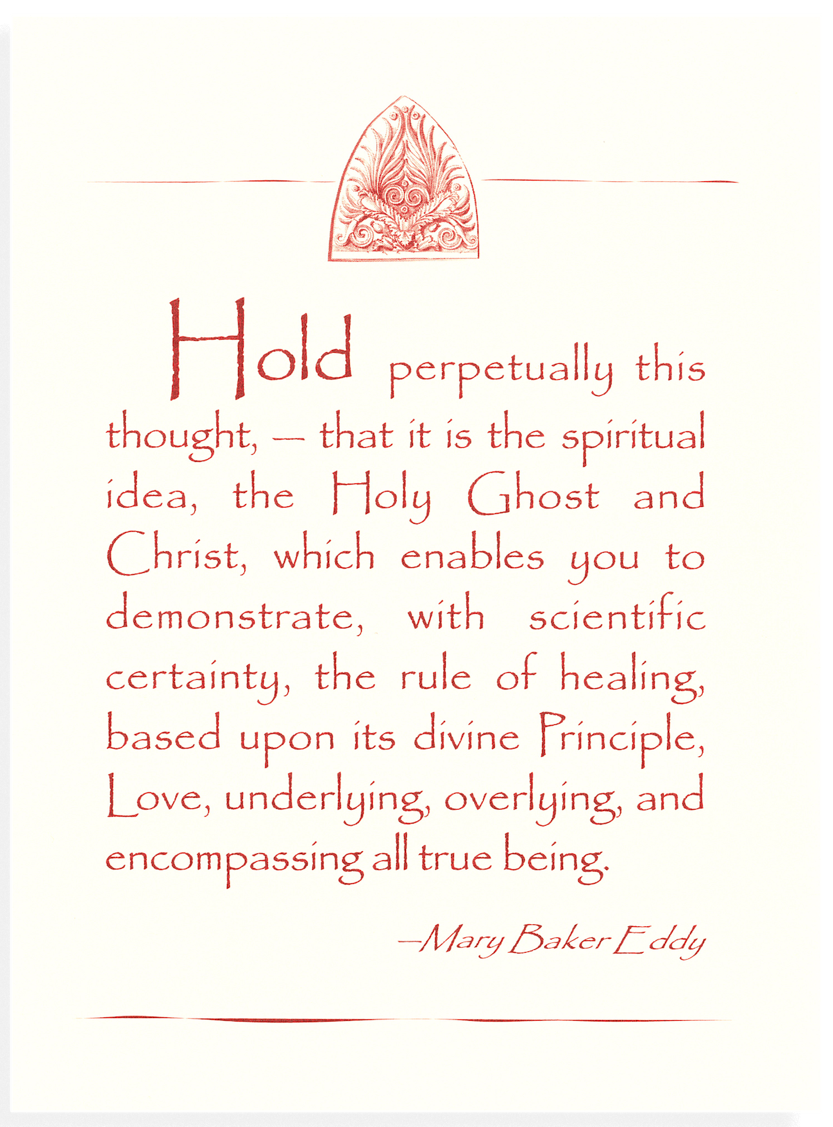 Frameable quote: “Hold…”